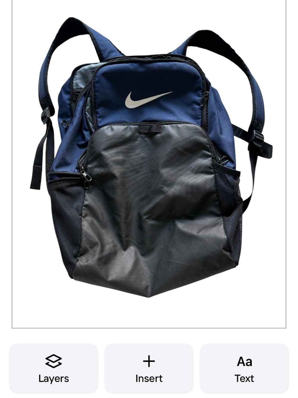 Nike Navy and Black Backpack LOTS OF POCKETS
